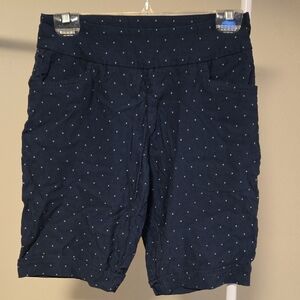 Tag Women's Dark Blue Polka Dot Bermudas